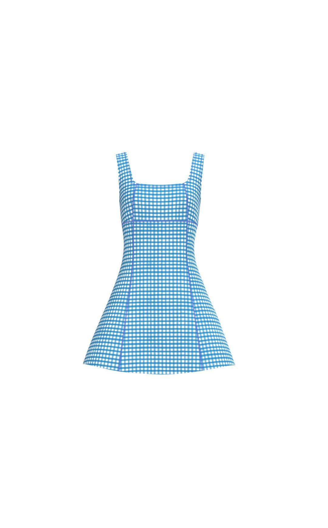 Cloud II™ Babydoll Dress - Capri Gingham