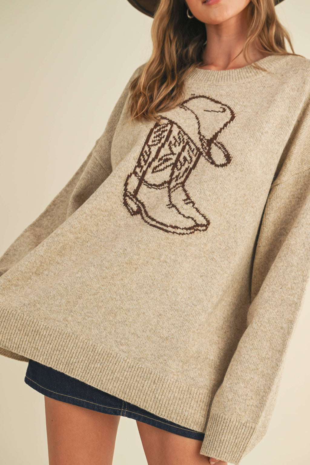 Cowboy Boot Sweater