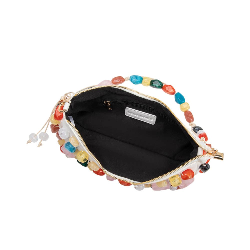 Rhodes Ivory Vegan Leather Shoulder Bag
