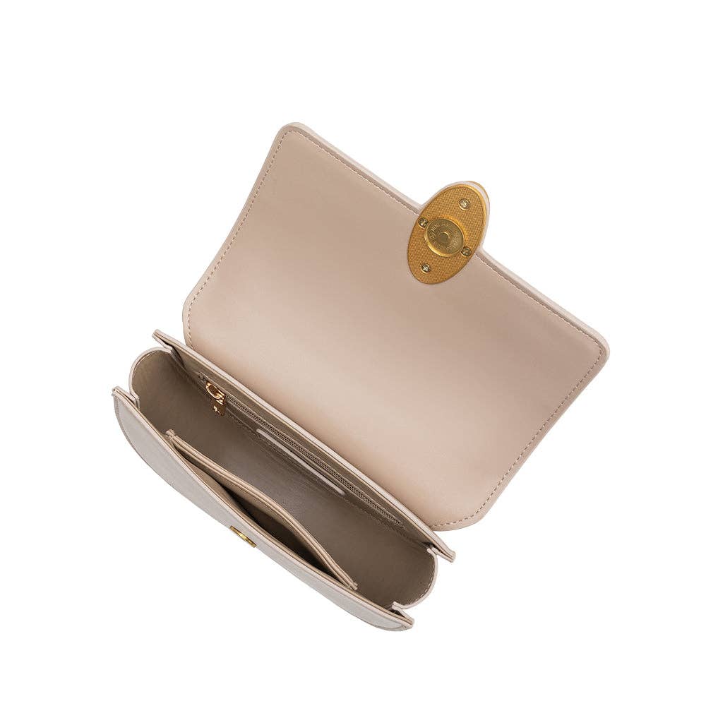 Jessie Bone Recycled Vegan Leather Crossbody Bag