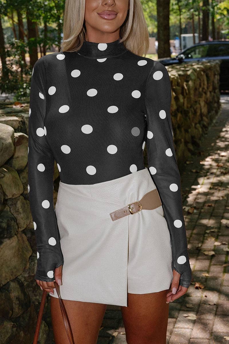 Polly's Polka Dot Long Sleeve Bodysuit