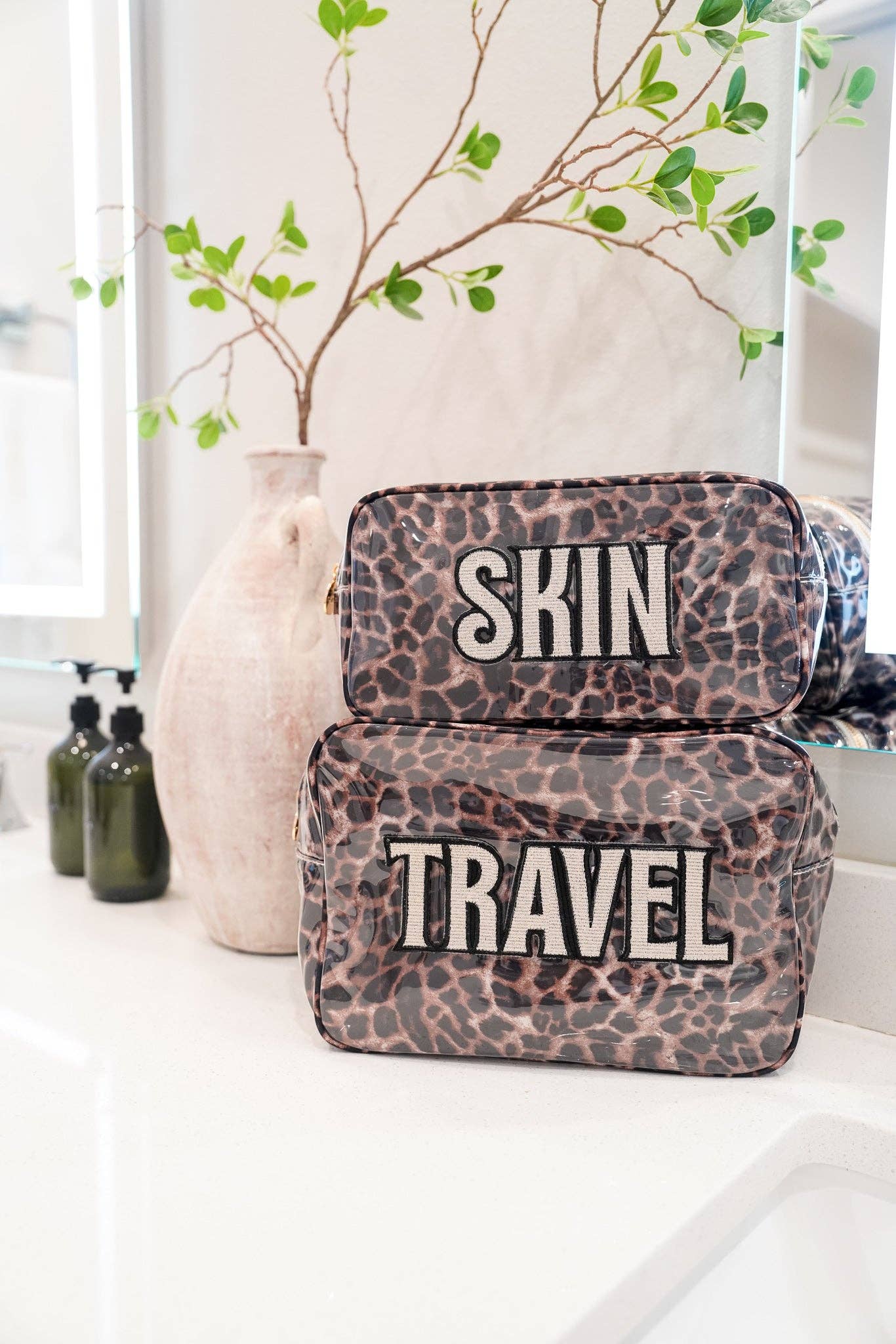 Leopard Clear Coat Skin Bag