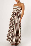 Stacy Strapless Striped Maxi Dress