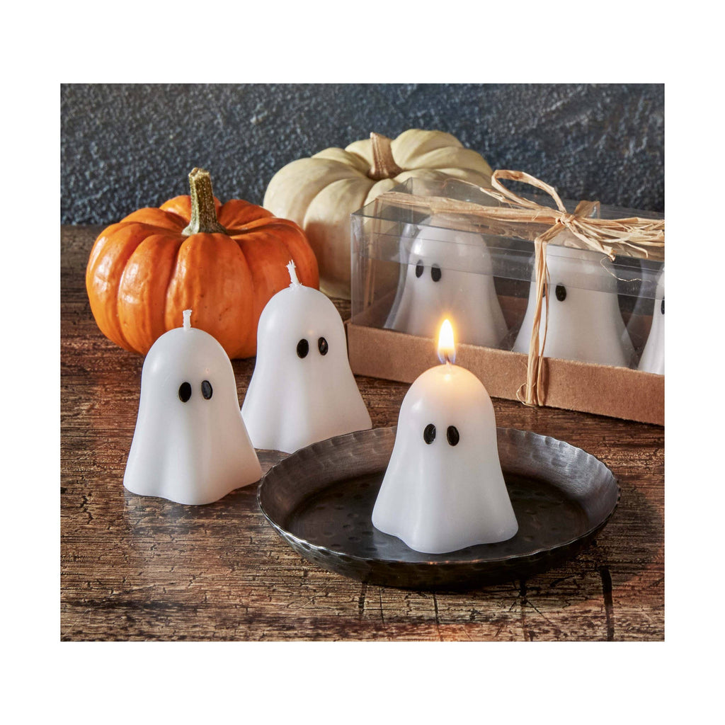 Ghost Mini White Paraffin Wax Candles Set of 3