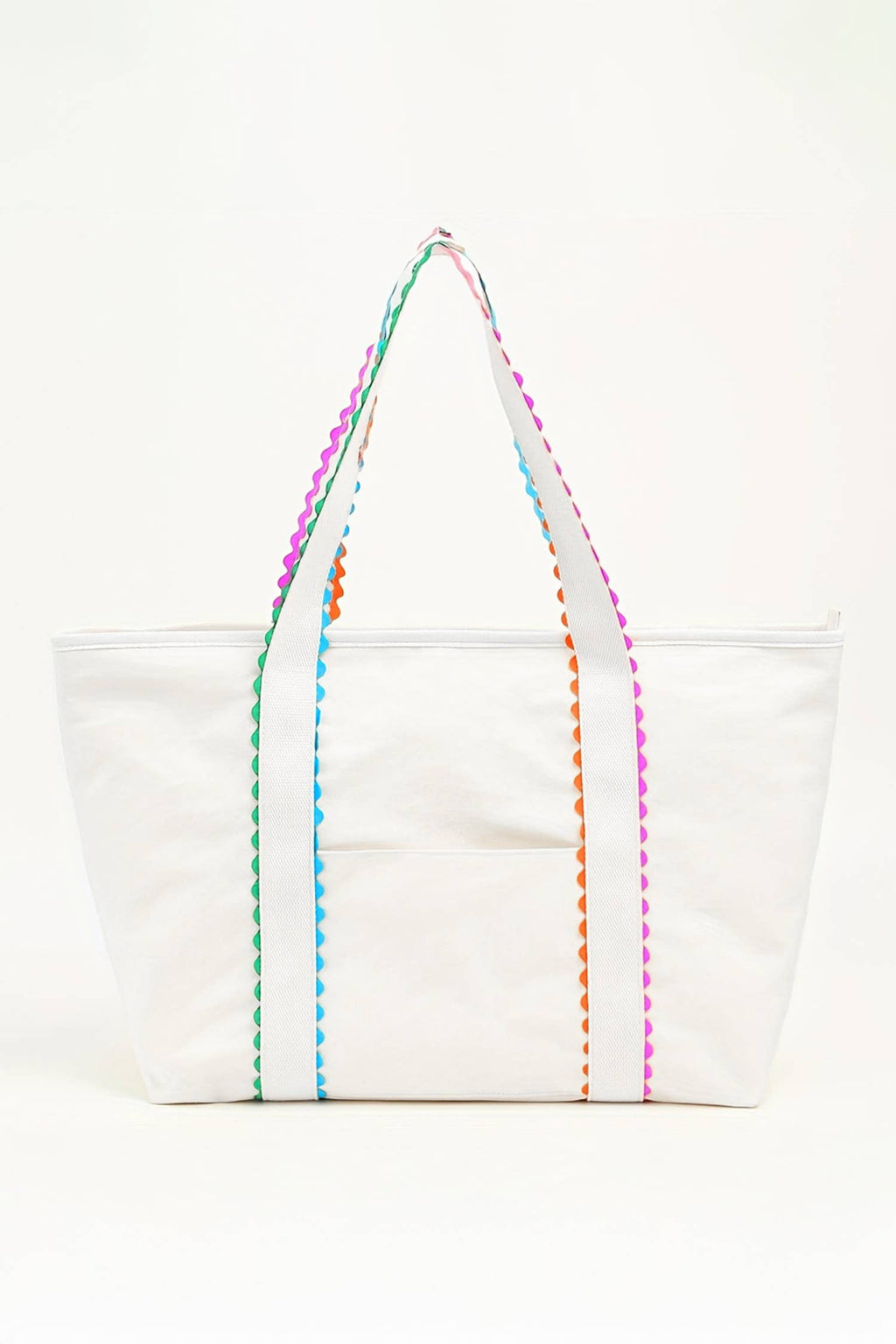 Colorful Ricrac Canvas Tote Bag