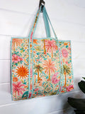 Golden Paradise Quilted Tote Bag