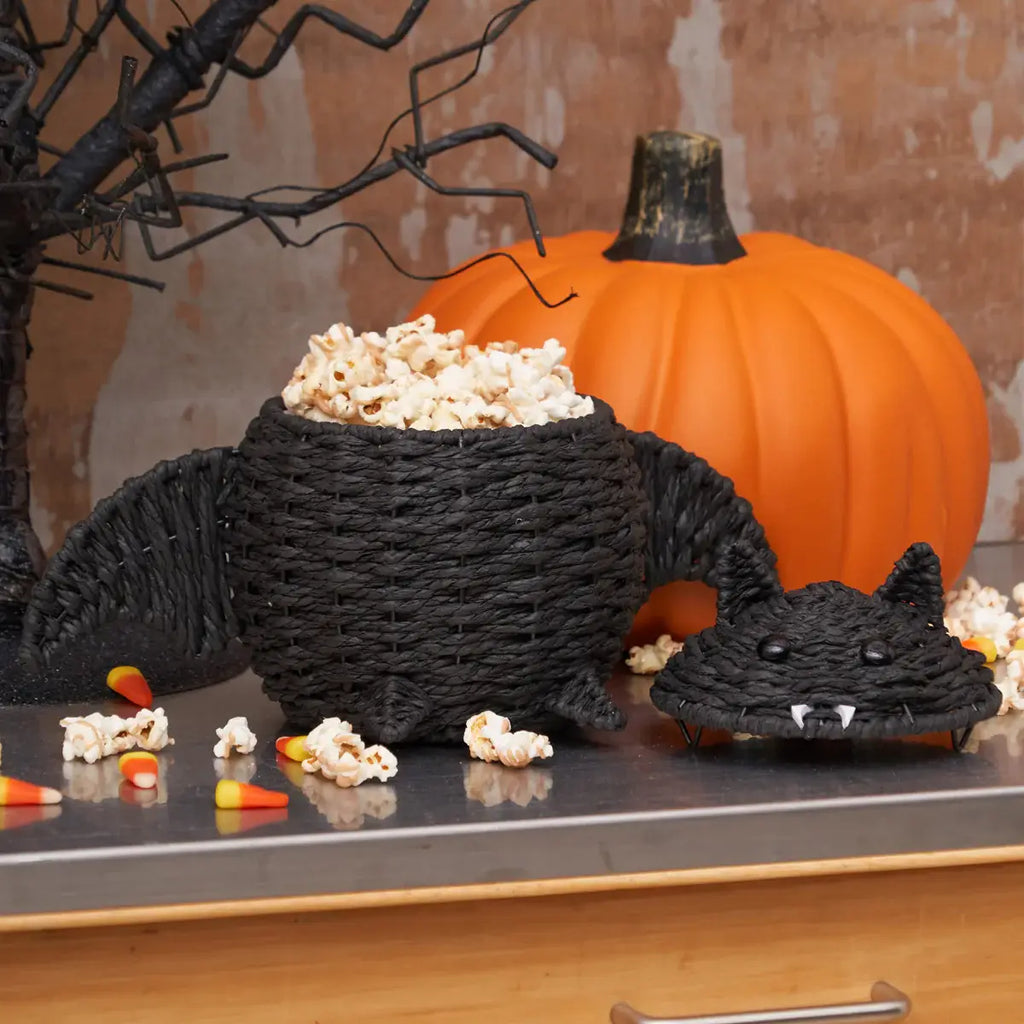 Halloween Bat Shaped Handwoven Basket