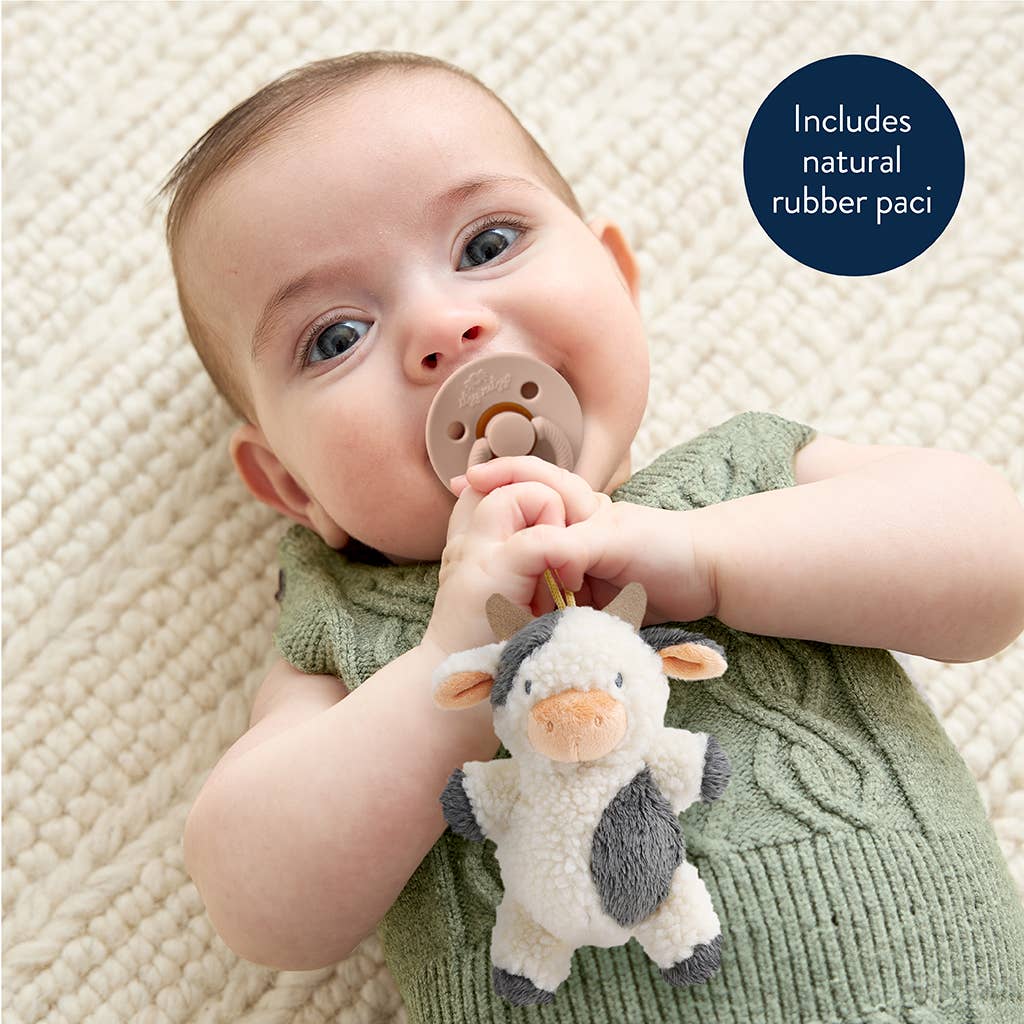 Moo Cow Natural Rubber Pacifier & Plush
