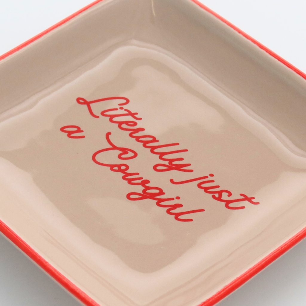 Just A Cowgirl Square Trinket Tray