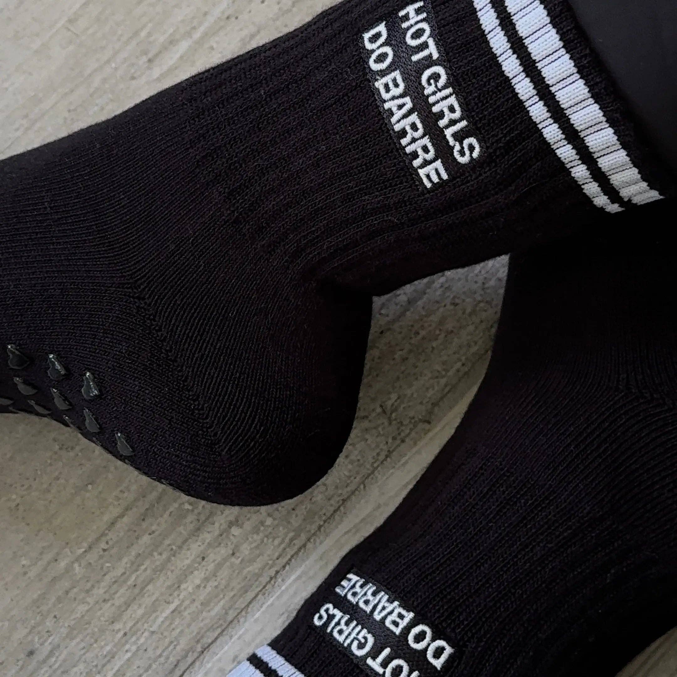 Hot Girls Do Barre Socks - Black